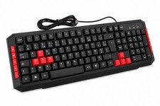 Clavier Gamer AZERTY Filaire USB Rouge Noir Gaming PC Multimédia Neuf Gaming clavier price