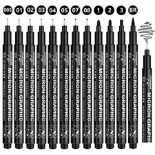 Lot de 12 stylos à pointe fine pour dessin artistique, dessin technique Stylo technique et de dessin price