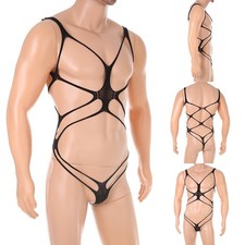 Body Soutien creux homme pour lingerie noir résille érotique sous vêtem Body homme price