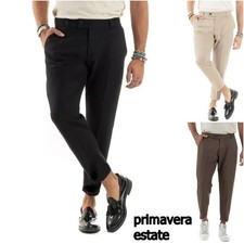 Pantalons Homme Élégants Élastiques Capri Slim Fit Réguliers Légers S M L Noirs Capri pantalons homme price