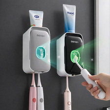 MENGNI Automatic Toothpaste Dispenser Wall Mounted Punch-Free Toothbrush Holder Toothpaste support price