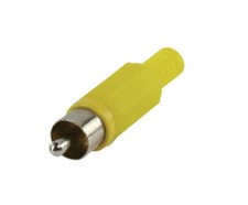 CONNECTEUR RCA MALE VOLANT JAUNE Prise Composite Câble TV SAT Composite câble price