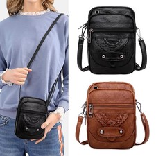Petit sac bandoulière cuir PU avec poche avant pour cartes et téléphone Sac bandoulière femme price