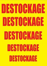 Affiche fluo jaune Déstockage Affiche price