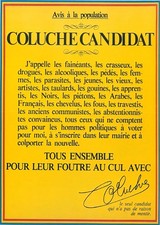 AFFICHE POSTER - Coluche Candidat Président - A3 Affiche price