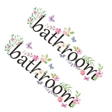 2 Pcs Bathroom Decor Toilet Sign Sticker Porte Panneaux Salle Bain Toilet Sticker price