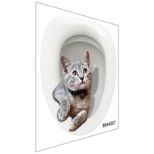 3 D Bathroom Accessories Toilet Seat Sticker Toilettes Pour Chat Autocollant Wc Toilet Sticker price
