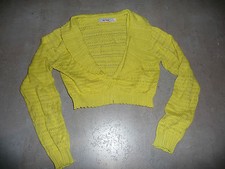 boléro cardigan gilet CLAYEUX vert anis fille 8 ans pull Bolero fille price