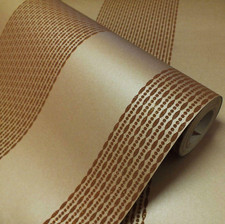 Papier peint rayé perles pailletées métallisées cuivre rayé Arthouse Selina 673500 Wallpaper price