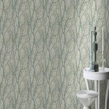 Papier peint Rasch Tapetenchs Woodland Branches texture non tissée gris métallisé Wallpaper price