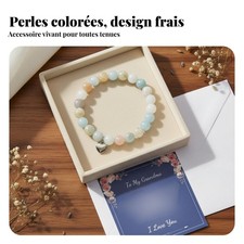 Bracelet avec Carte Message Prêt à Offrir Bracelet En Perles de Pierre pour Naturel Stone bracelets price