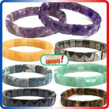 Bracelet Pierre Naturelle Carré 12mm - Énergie Lithothérapie - Homme Femme Zen Naturel Stone bracelets price