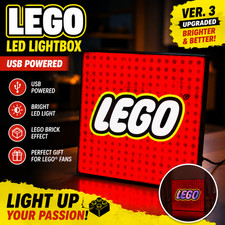 LEGO Logo USB LED Lightbox Wall Art Sign Brick Effect Lamp 132mm Gift / Sign LED mur Art price
