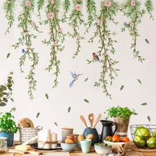 PVC Floral Vigne Oiseau Autocollants Muraux pour DIY Chambre Moderne Home Décor Bébé chambre mur décoration price