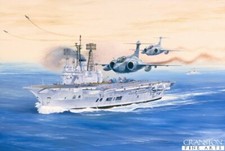 ORIGINAL NAVAL OIL PAINTING  HMS Ark Royal  Jet Buccaneer Fleet air arm Fighter Huile Paint price
