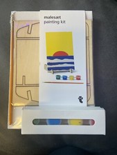 Kit Peinture Comprend Chevalet Bricolage 2 Toiles 1 Pinceau 4 X Peinture Acrylique 8,5cm X 5cm Huile Paint price