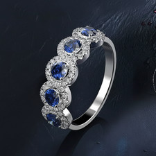 Nouveau : Bague Argent "Five Sapphires Constellation" - Envoi de France immédiat Sapphire bague price