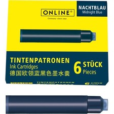 Cartouches d'encre - Bleu nuit - Encre effaçable - Pour stylo plume et roller - Stylo cartouche et encre price