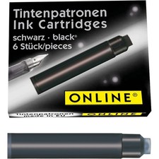 Cartouches d'encre - Noir - Encre non effaçable - Pour stylo plume et roller - 5 Stylo cartouche et encre price