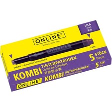 Cartouches d'encre - Lilas - Encre non effaçable - Pour stylo plume et roller - Stylo cartouche et encre price