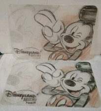 2 Sets De Table représentant croquis dessin Mickey Disneyland Paris Vintage Dessin table price