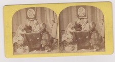 Photo ancienne 🎞️ Femme enfants table dessin moustache chien livre 1870s 📸 Dessin table price