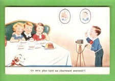 "ILLUSTRATEUR"  carte postale  HUMOUR Dessin Enfants à table Photographe Dessin table price