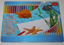 Set Boite Métal 30 Crayons Couleur Mix Color Coloriage Pencil Set Coloré Pencils price