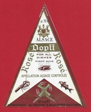 AL11 Etiquette Label ALSACE ROSÉ, PINOT NOIR, DOPFF, FOR ALL DISHES homard poiss Dishes price
