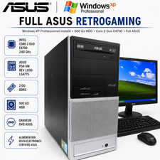 PC Full ASUS Rétro Gaming Windows XP Pro Core 2 Duo E4700 P5K-VM Gaming pc price