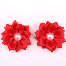Bright Pet Puppy Dog Cat Hair Bows Rubber Bands Flowers Pearls Pet Grooming Bows Bébé Hair Band price