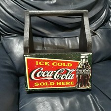 COCA COLA DECORATIVE WOOD CRATE WITH BOTTLE OPENER Decorative Bottle price