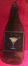 Glass Wall Hanging Decor in a Bottle shaped (Martini) (NEW!) (12''x5'') Decorative Bottle price