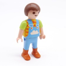 45693 Playmobil Enfant Garçon Salopette Bleue Bottes Oranges Dessin Nuage Bottes garçon price
