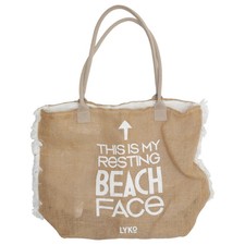 Sac de plage, femme, marron/blanc, imprimé, 33, 6, 33 cm #BVP Sac de plage femme price