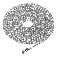Chaîne perles acier inox 1.5mm 29.5" rondes collier argent Perle collier price