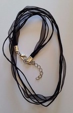 collier, cordon organza noir vide pour charms Européen beads perle Murano Perle collier price