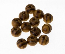 20 Perle en Bois 10mm Strié Marron Rayé Creation Bijoux, Collier Perle collier price