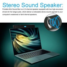 100HZ Wired USB Computer Haut-parleurs Stereo Sound Bar pour PC Laptop Noir a Computer haut-parleurs price