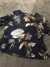 Haut à bras bleu fleuri Arm Sleeves femme price