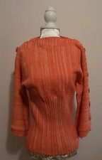 pull orange femme boutonné détail bras bas Arm Sleeves femme price