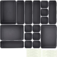 Organisateur Tiroir Rangement Bureau 17 PCS Plastique Diviseur Bureau tiroir Unit price