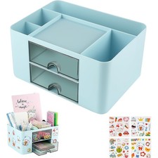 Organiseur de Bureau Rangement Multifonctionnel 5 Compartiments 2 Tiroirs Bureau tiroir Unit price