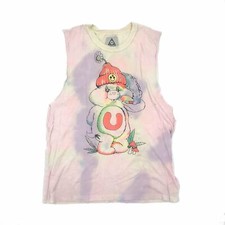UNIF 'DON'T CARE BEARS' TIE DYE MUSCLE TEE Fabric Dye price