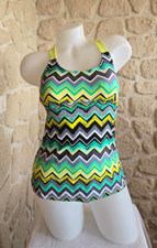 Haut de tankini noir, vert, jaune et blanc neuf (li) Tankini price