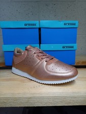 Baskets Tennis Femme - 34 35 36 37 et 39 - Blanche Cuivre Doré - Déstockage Baskets price