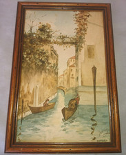 ANCIENNE BELLE PEINTURE AQUARELLE CANAUX de VENISE signé JEAMEZ JANVIER 1970 Peinture aquarelle price