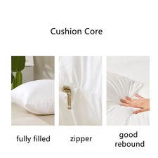 Coussin Carré Blanc 35x35cm Coton PP Moelleux Canapé Lit taie d'oreiller Canapé lit price