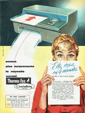publicité Advertising   0223  1959  machine Thermo-Fax Secretary  Minnesota Fax Machine price