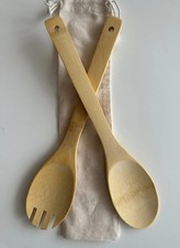 Lot De 2 Ustensiles De Cuisine En Bambou - Ecologiques Et Pratiques Ustensiles de cuisine pratiques price